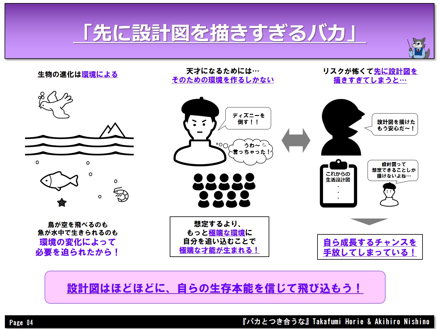 あなたはどのバカ 堀江貴文 西野亮廣 バカとつき合うな を図解で解説 図解師 ウルフの 図解の世界